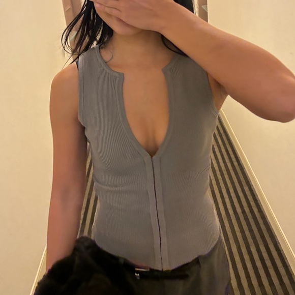 Zara Fitted Knit Top - Picture 2 of 5